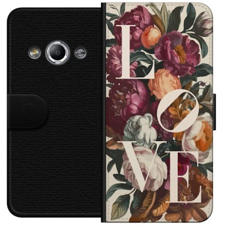Kompatibel Tegnebogsetui til Samsung Galaxy Xcover 3 Kærlighed blomstermotiv med pæoner og vintage farver romantisk design med en varm følelse perf