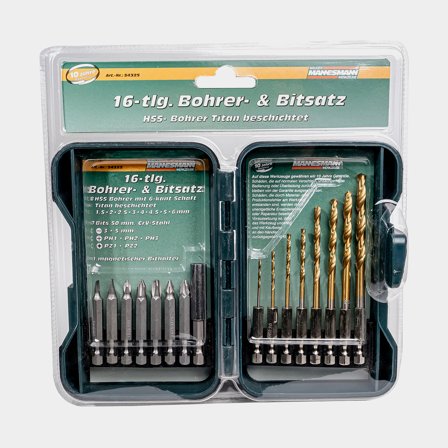 Set di punte da trapano e inserti BR-M Combination Drill Set, magnetico, 16 pezzi