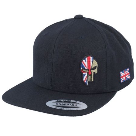 Army Head - Svart snapback Keps - Uk Army Skull Black Snapback @ Hatstore
