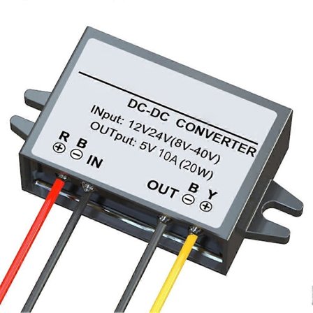 DC-DC 12V/24V til 5V Bil Strømomformer Nedtrappingsmodul Kilde Buck Adapter [DB]