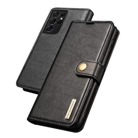 DG.MING Samsung Galaxy S21 Ultra 2-i-1 plånboksfodral - Svart