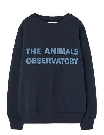THE ANIMALS OBSERVATORY Navy Leo Sweatshirt - Navy - 6 Y