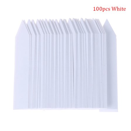 100 st 10x2CM Plast växtetiketter Mark Plant Tag White