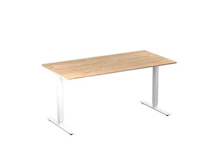 deNord Design Bord höj/sänk Basic 1600x800 ek/vit - Lyreco - Kontorsmöbler och inredning - Bord och hurtsar - Skrivbord - Höj/sänkbar