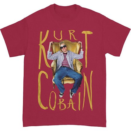 Nirvana Kurt Cobain Sittstol Foto Herr T T-shirt