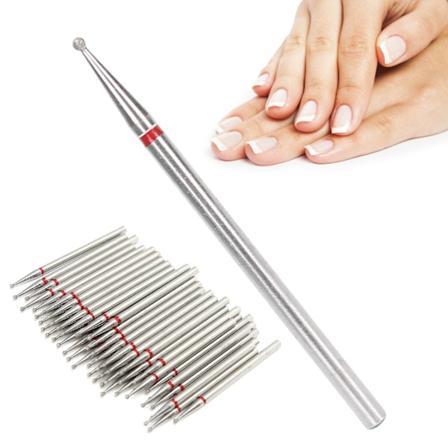 50 kpl Pallomaisen Muotoisia Kynsiviilausp it Kuolleen Ihon Poistoon ja Kynsien Kiillotukseen Hiomap Tarvike 1,4 mm / 0,06 tuumaa