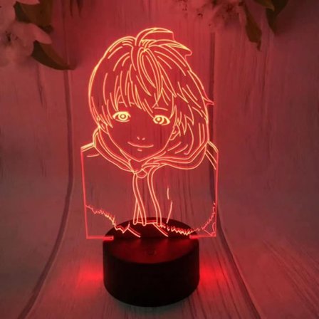 3D yövalo To Your Eternity, seitsemänvärisellä kosketusnäytöllä varustettu LED-pöytälamppu -h