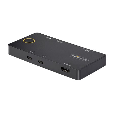 StarTech 2-Port USB-C KVM Switch, Single-4K 60Hz HDMI Monitor, Dual-100W Power Delivery Pass-through Ports, Bus Powered, USB Type-C/USB4/Thunderbolt