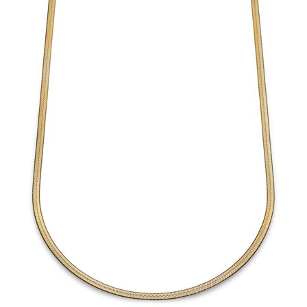 Essentials | 4 mm Gold-Tone Herringbone Chain Necklace for Men - Chain necklaces