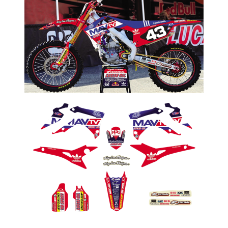 Kit Adesivi Enjoy MAV TV/Troy Lee Designs - Honda CRF 250R 2014-2024