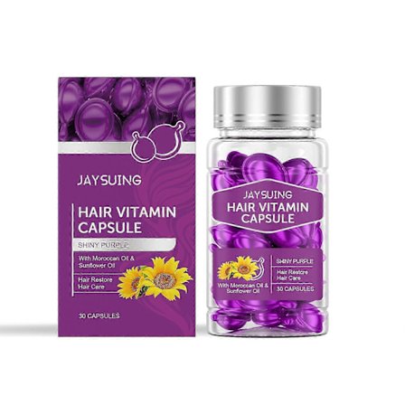 Hårvårdsoljekapslar - Vårdande behandling för torrt, frissigt hår med argan- och solrosolja - 30 stycken