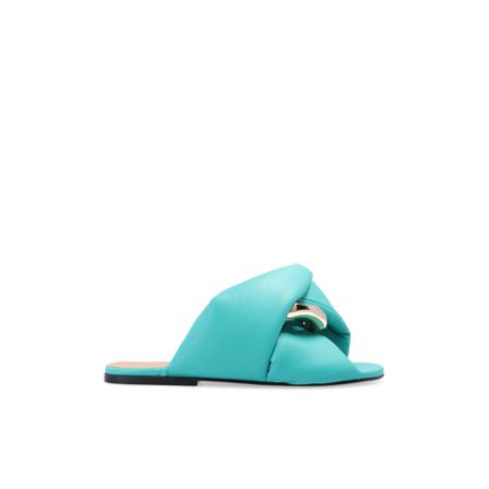 JW Anderson Vegan leather slides blå, Dam Flip-flops, Dam, Storlek: 37 EU