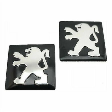 2 x 15mm Peugeot Nøkkelmerke Emblem Logo Klistremerke For 2 3 Knapper Nøkkelbrikke Flip Nøkkel 306