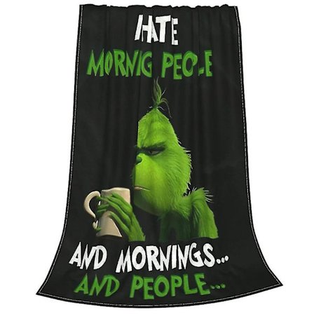 The Grinch teppe - Myk og koselig gave til jul, fest, soverom og dekorasjon