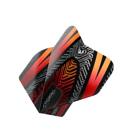 Winmau Darts Flights Alpha Prism Standard 9 Pieces Red/Orange/Black Translucent Design Professional Player Set