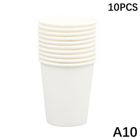 10 STK 9 oz 250 ml solid tykt papirkopp Engangskopp bryllup Bi A10