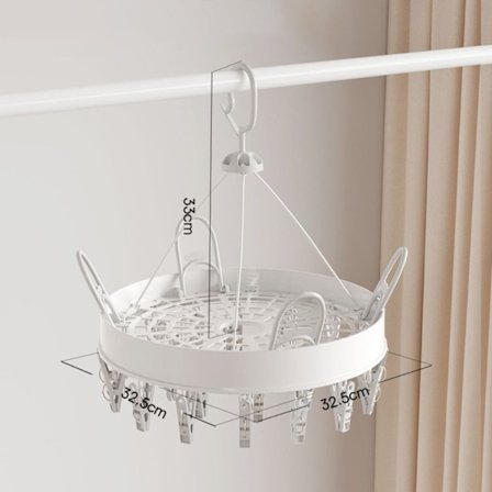 Klesstativ Plasthenger HVIT RUND RUND