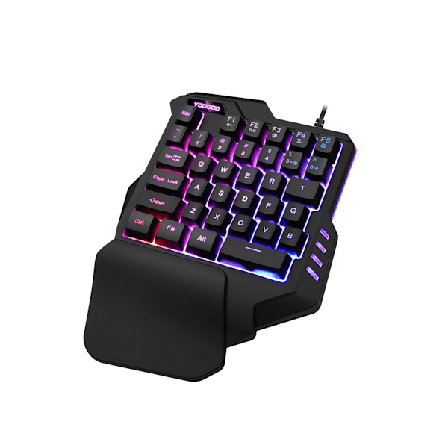 RGB-bakgrundsbelyst Mini Bärbart Gamingtangentbord - Ergonomisk Spelkontroll för PUBG LOL WOW DOTA2 - Stationär Dator PC Mac Gamer