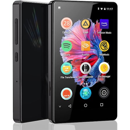 Mp3-soitin Bluetooth Spotifylla lapsille, Audible, selain (irrotettava), Amazon Music, 4,0" Ips Display Mp4 Kannettava musiikkisoitin, koko 