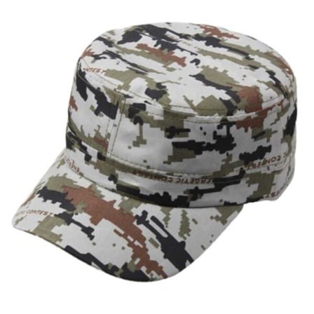 Ny militærkasket, armykasket, camouflage, flad armykasket, grå