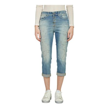 Dondup, Cropped Jeans Blauw, Dames, Maat:W24
