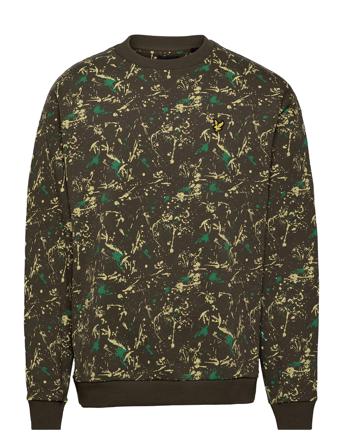 Splatter Print Sweatshirt Sweatshirt Trøje Multi/mønstret Lyle & Scott