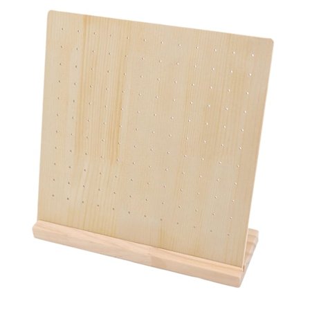 Ørestik Display Pegboard Stor Kapacitet Holdbar Træ Smykke Display Ørestik Display Board til Øreringe Smykker 66 Par