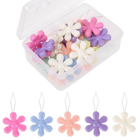 20 stk./æske Blomsterformet Trådtræder med Wire Loop til Korssting Broderi Syning Håndarbejde Trådguide