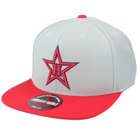 American Needle - Grå snapback Caps - Hollywood Stars 400 Series Grey/Red Snapback @ Hatstore