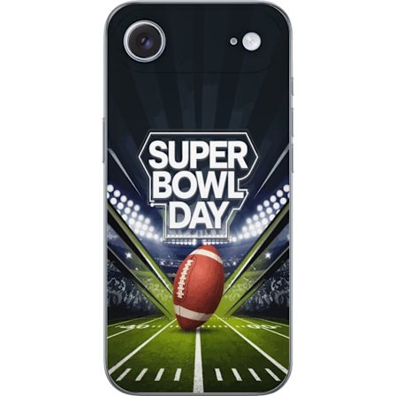 Yhteensopiva Puhelinkuori Apple iPhone 17 Air Super Bowl Day juliste, jossa amerikkalainen jalkapallo valaistuksella varustetulla areenalla dramaattis