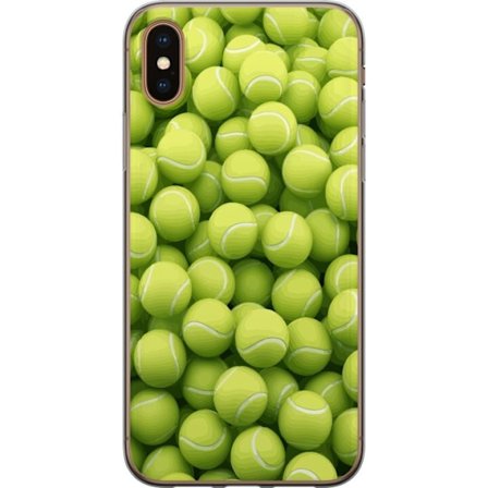 Kompatibel Mobilcover til Apple Apple iPhone XS Mønster af grønne tennisbolde i høj detalje, sporty motiv med gentagende tekstur og stærke farver