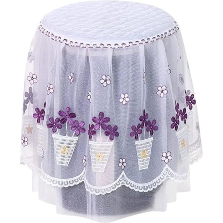 Rund spets airfryer-skydd dammtät airfryer-duk airfryer dekorativt lock ris-kokare lock ris-kokare lock