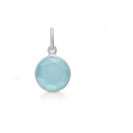 Frk. Lisberg, Cat pendant aqua chalcedon silver Blauw, Dames, Maat:ONE Size
