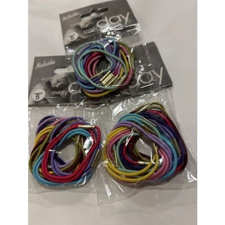 3 pack x 20 (60 st) elastiska hårsnoddar c:a 40x2 mm
