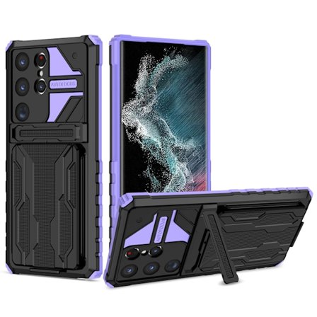 Lyxigt Skyddsskal med Smart Kortfack för Samsung Galaxy S24 Ultra