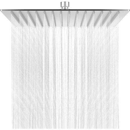 Regnbestandig brusehoved med rustfrit ståldyse, 30 cm, børstet