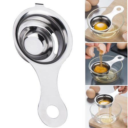 Äggulaseparator i rostfritt stål Professionellt äggfilter Creative Baking Tool