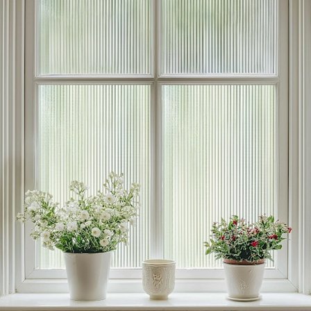 Reed-kuvioinen ikkunakalvo, 30x200cm, koristeellinen ikkunakalvo, näkösuoja, irrotettava UV-suojakalvo, sähköstaattinen lasikalvo kotiin ja toimistoon