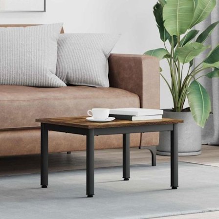 Soffbord Vidaxl Soffbord Rökt Ek 60 x 50 x 36 cm Ingenjörsträ