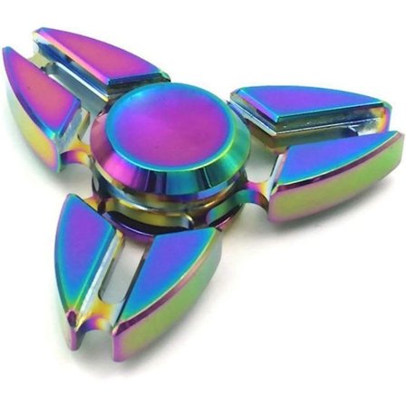 Metalliset sateenkaari-pyörimislelut, käsipyörimislelut pyörivät 1-3 minuuttia, stressiä vähentävä lelu, nopea laakeri aikuisille ja lapsille, 