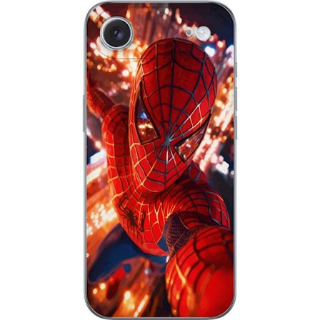 Yhteensopiva Puhelinkuori Apple Apple iPhone 17 Air Spider Man intensiivisessä toiminnassa välkkyvien valojen ja dynaamisen perspektiivin kera eloku