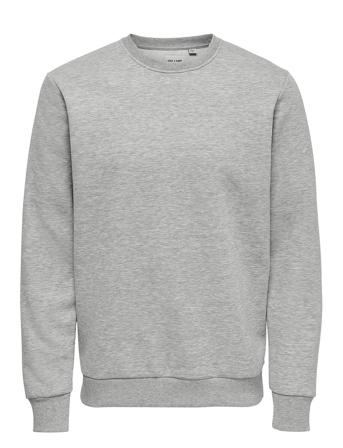 Onsceres Crew Neck Noos Grey ONLY & SONS