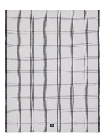 Lexington Home Checked Linen/Cotton Kitchen Towel - White - 50X70