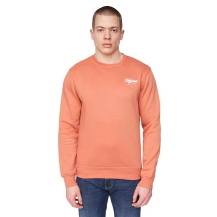 Henleys Herr Scripthen Crew Neck Sweatshirt M Tegelröd Brick Red M