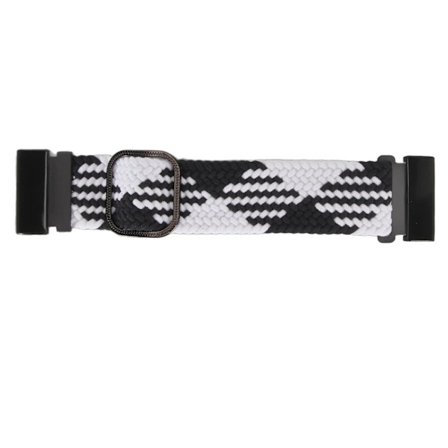 Nyloninen kellon ranneke, vaihto, joustava, hengittävä, kudottu, säädettävä 26 mm:n solki, kellon ranneke Vertix 2:lle, musta valkoinen_tfrf