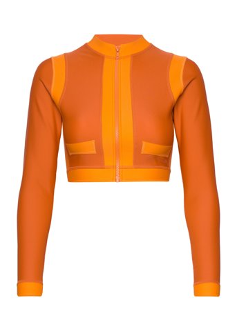 Mirage Coco Ls Crop Top Zipped Orange Rip Curl