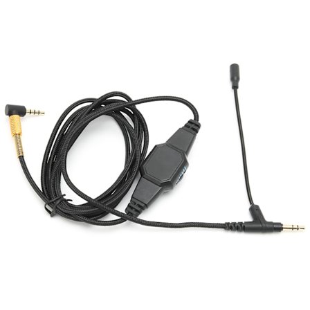 Boom Mic Kabel 3.5mm Headset Lydkabel med Mikrofon og Volumkontroll for VMODA MSR7 H6