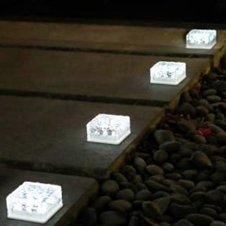 Solcelle Steinlamper 4 Pakning - Solcelledrevne Istapplamper For Belysning av Landeveier Utendørs Hageganger (hvit)