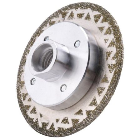 80 mm elektropletteret diamantslibeskive, dobbeltsidet, M14 gevind, korn 45, til vinkelsliber