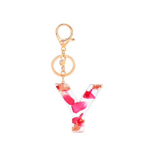 1 st nyckelring, bokstav A - Z nyckelringstillbehör söt Crysta